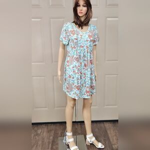 HAPTICS | Size Large | Women's Florals Short Sleeve Dress with Pockets